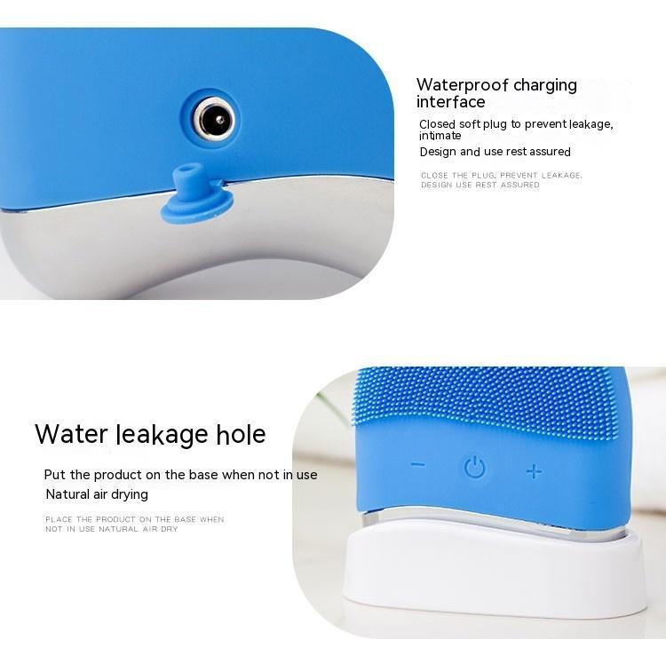 Electric Silicone Cleansing Instrument Pore Cleaning Brush Mini Ultrasonic Beauty Instrument