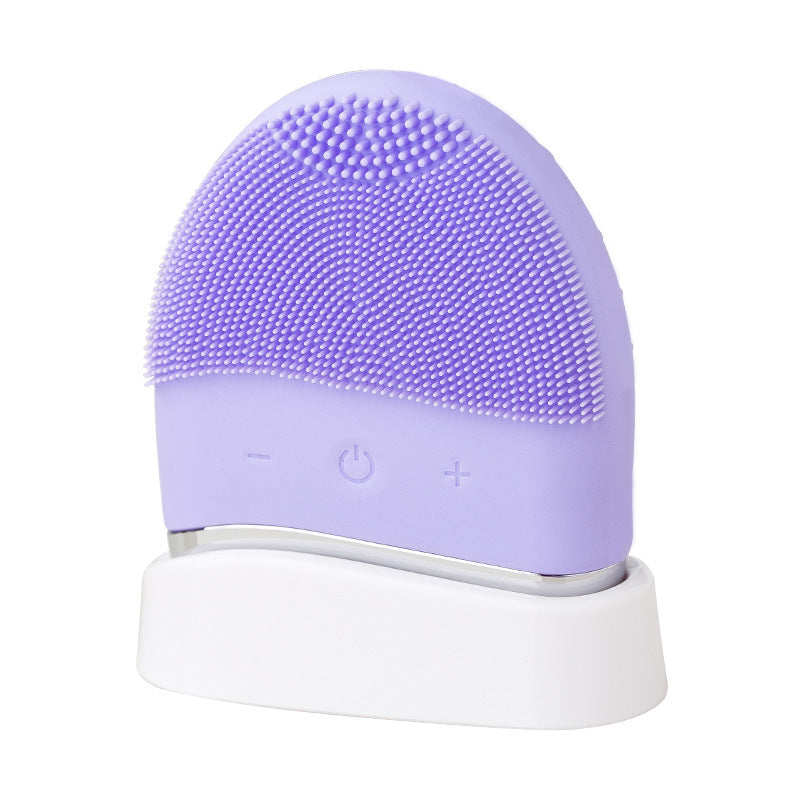 Electric Silicone Cleansing Instrument Pore Cleaning Brush Mini Ultrasonic Beauty Instrument